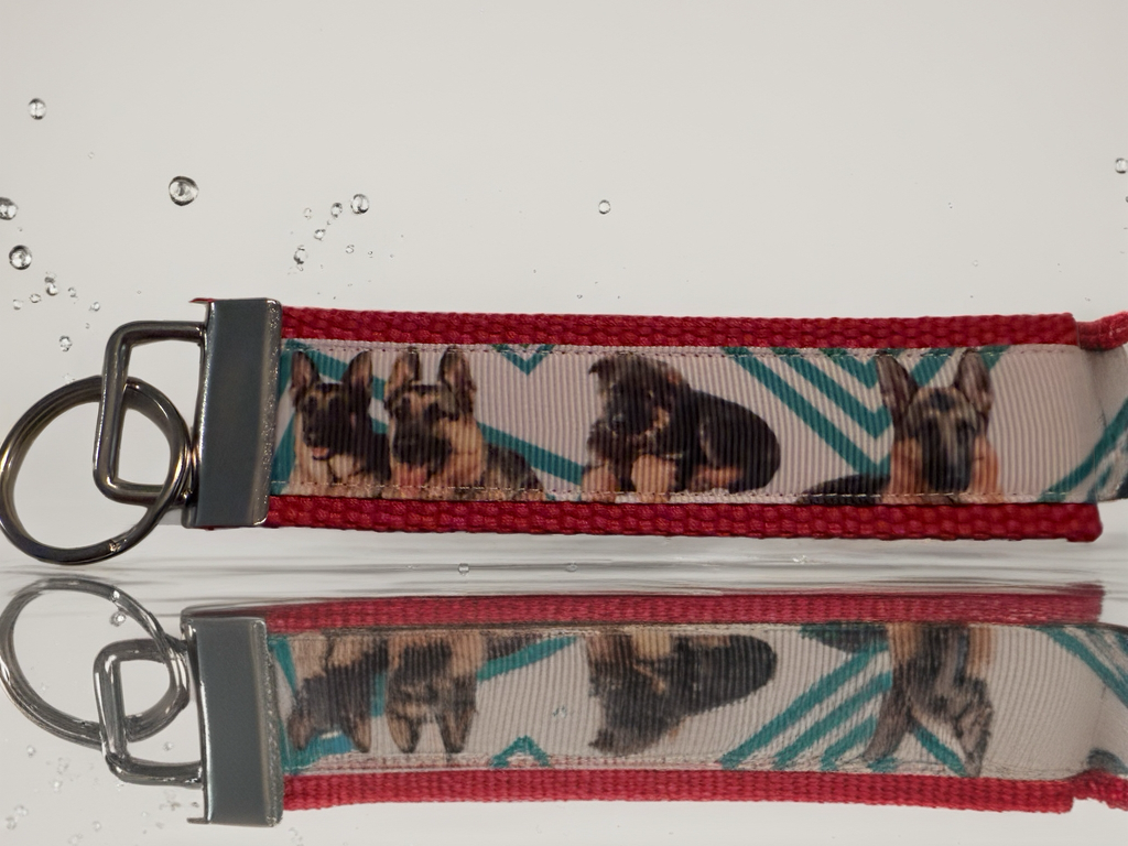 German Shepherd Keychain – Dog Lover Gift, Puppy Key Fob, German Shepherd Accessories