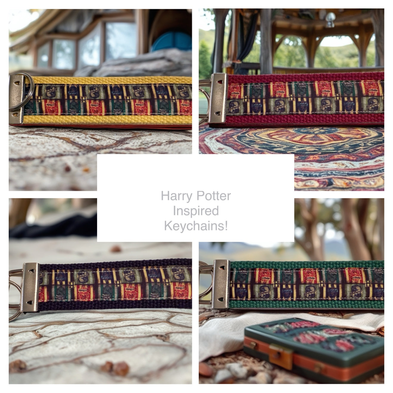 Harry Potter-Inspired Keychain Wristlet – Book Lover Gift, Wizarding World Accessories