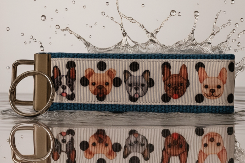 French Bulldog Keychain Wristlet – Handmade Dog Lover Key Fob