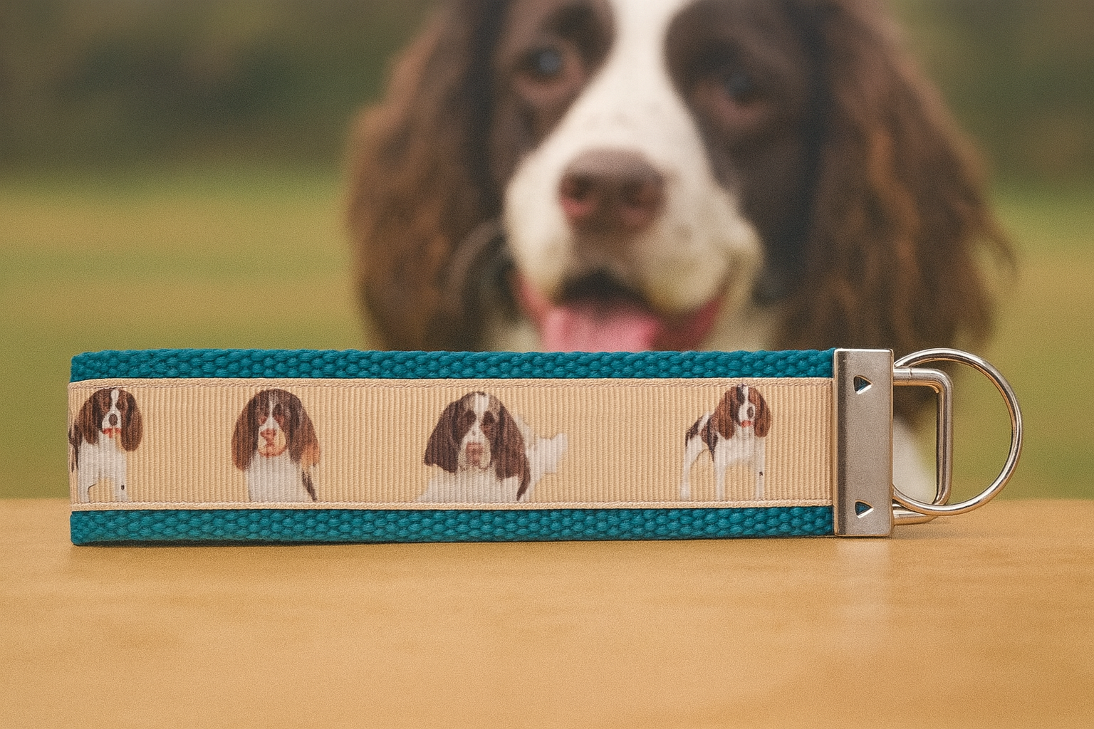 English Springer Spaniel Dog Keychain Wristlet – Cute Spaniel Gift for Dog Lovers