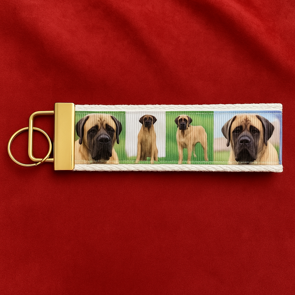 English Mastiff Keychain – Durable Dog Lover Gift | Cute Mastiff Key Fob