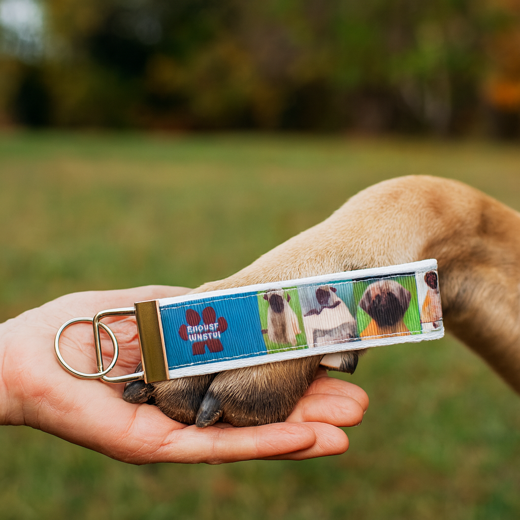 English Mastiff Keychain – Durable Dog Lover Gift | Cute Mastiff Key Fob