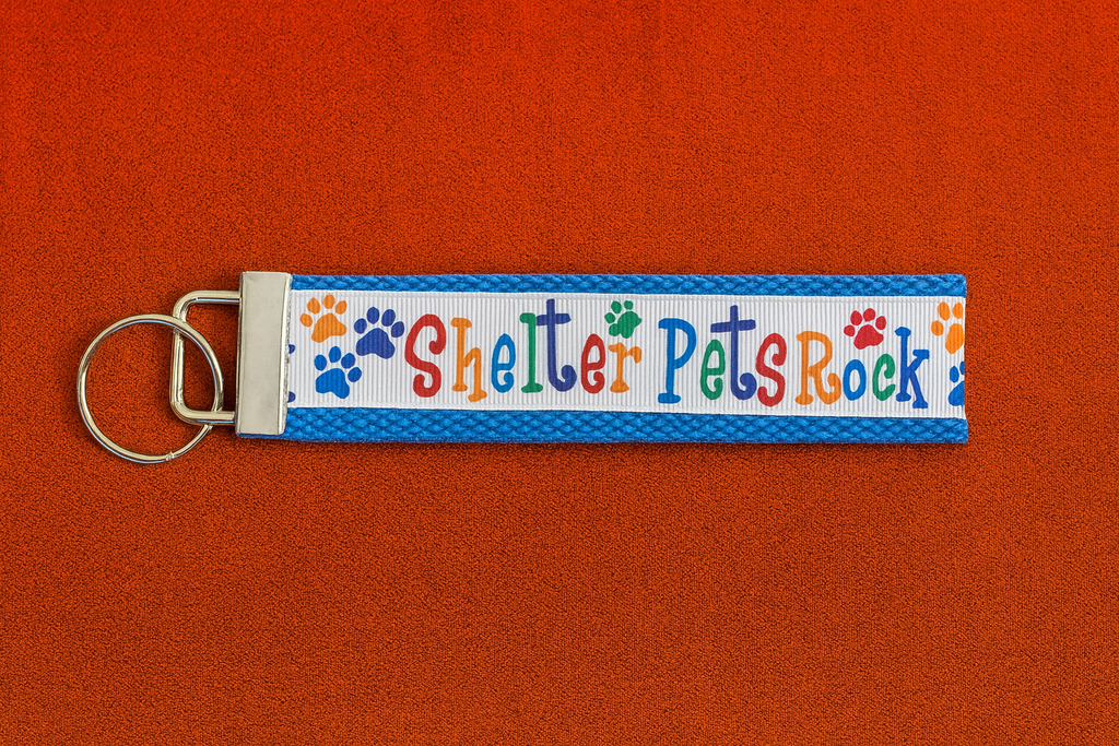 Shelter Pets Rock Keychain Wristlet – Animal Rescue Awareness Gift