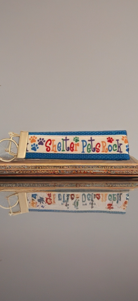 Shelter Pets Rock Keychain Wristlet – Animal Rescue Awareness Gift