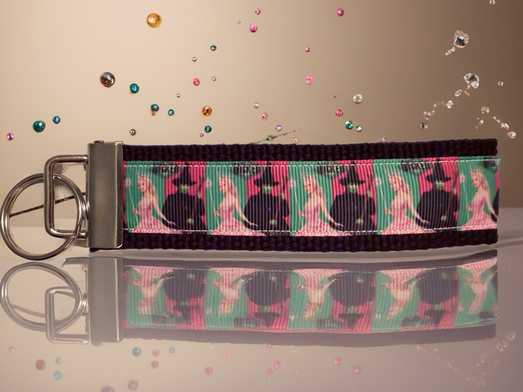 Wicked Keychain Wristlet – Broadway Musical Inspired Key Fob with Elphaba & Glinda Design