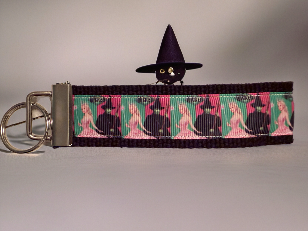 Wicked Keychain Wristlet – Broadway Musical Inspired Key Fob with Elphaba & Glinda Design