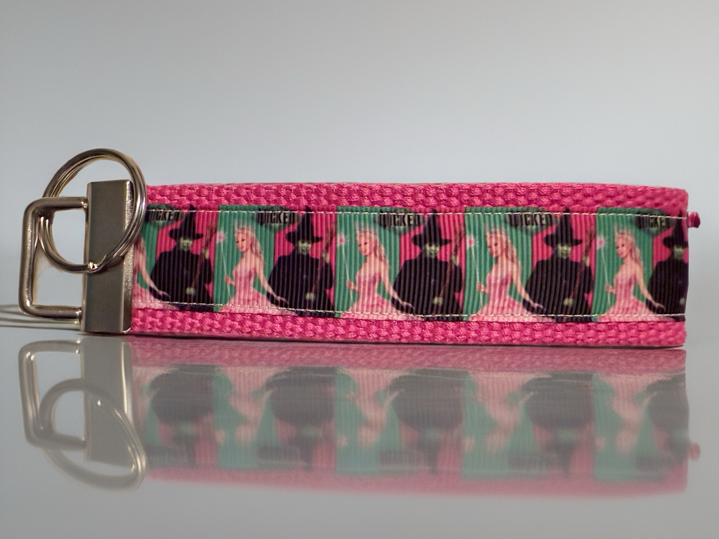 Wicked Keychain Wristlet – Broadway Musical Inspired Key Fob with Elphaba & Glinda Design
