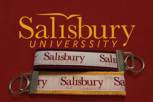 Salisbury University Keychain Wristlet – Maroon & Gold Sea Gull Mascot Key Fob