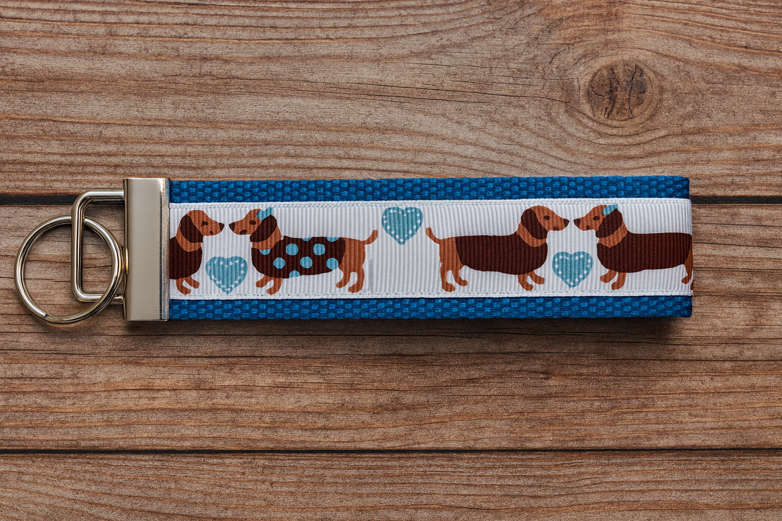 Dachshund Keychain Wristlet – Dog Lover Gift, Wiener Dog Accessory