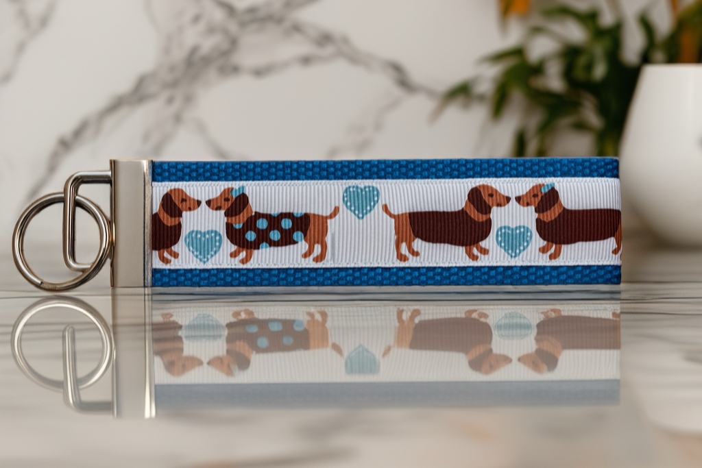 Dachshund Keychain Wristlet – Dog Lover Gift, Wiener Dog Accessory