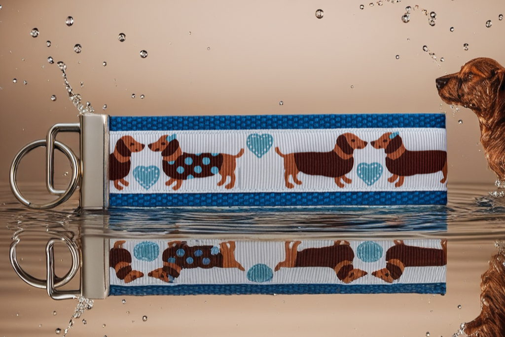 Dachshund Keychain Wristlet – Dog Lover Gift, Wiener Dog Accessory