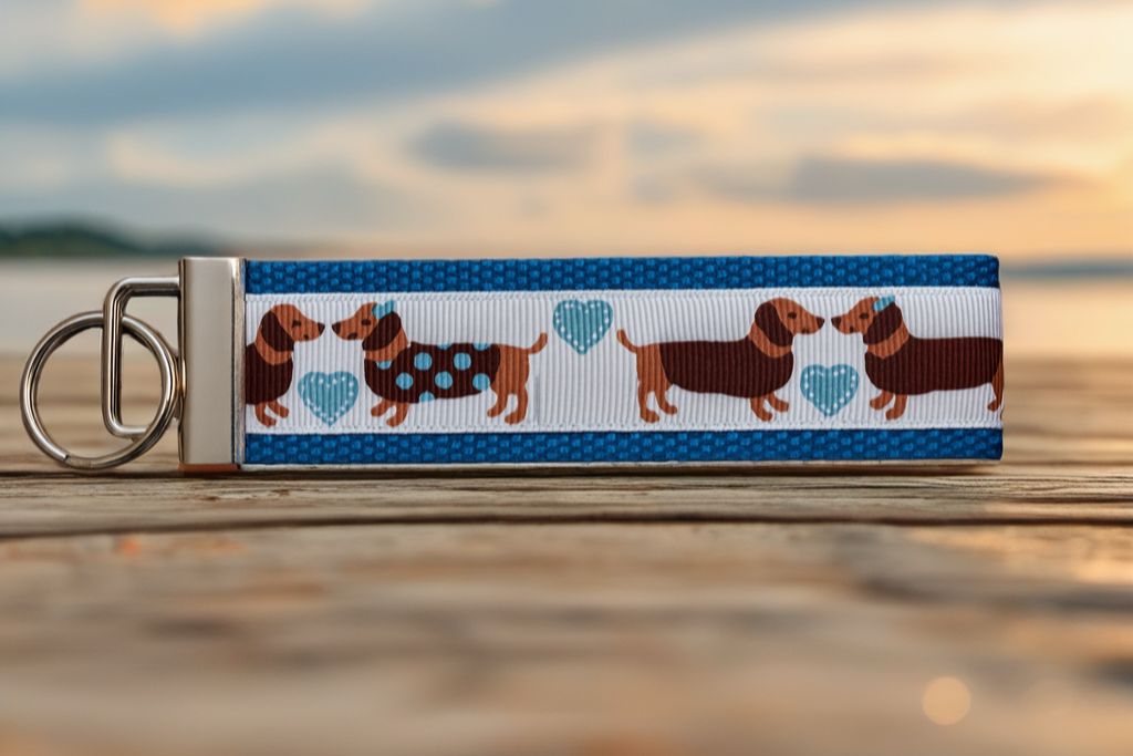 Dachshund Keychain Wristlet – Dog Lover Gift, Wiener Dog Accessory
