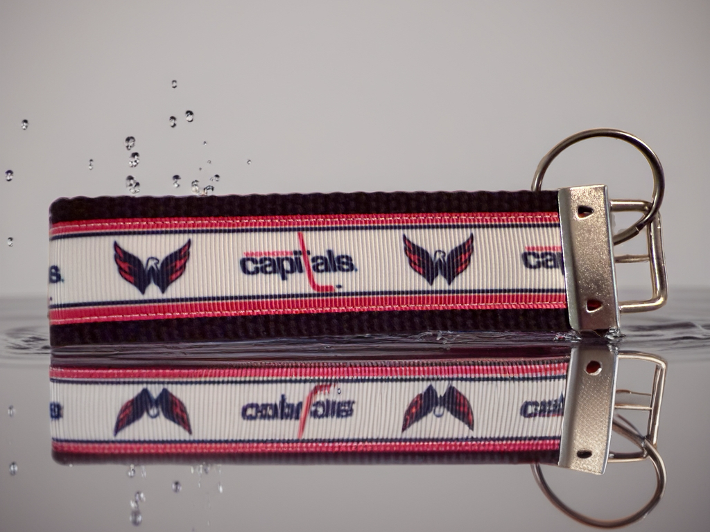 Washington Capitals Cotton Webbing Keychain/Keyfob/Wristlet