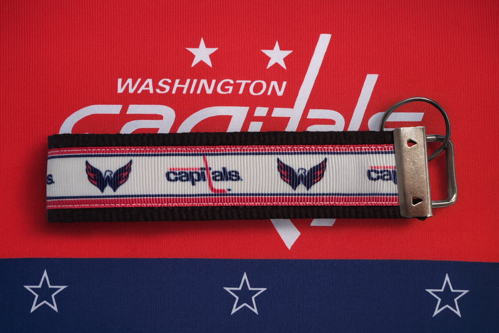 Washington Capitals Cotton Webbing Keychain/Keyfob/Wristlet