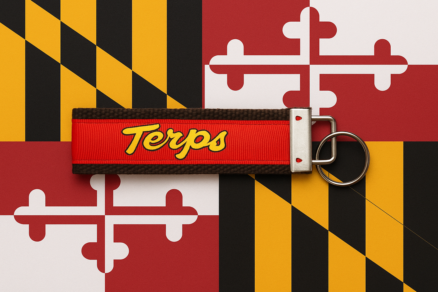 🏈 University of Maryland Terps Keychain – Collegiate Spirit Accessory