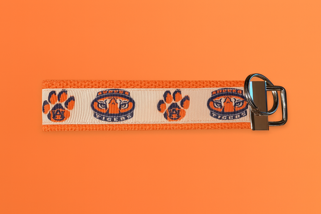 Auburn Tigers Keychain Wristlet – Orange & Navy Football Fan Accessory