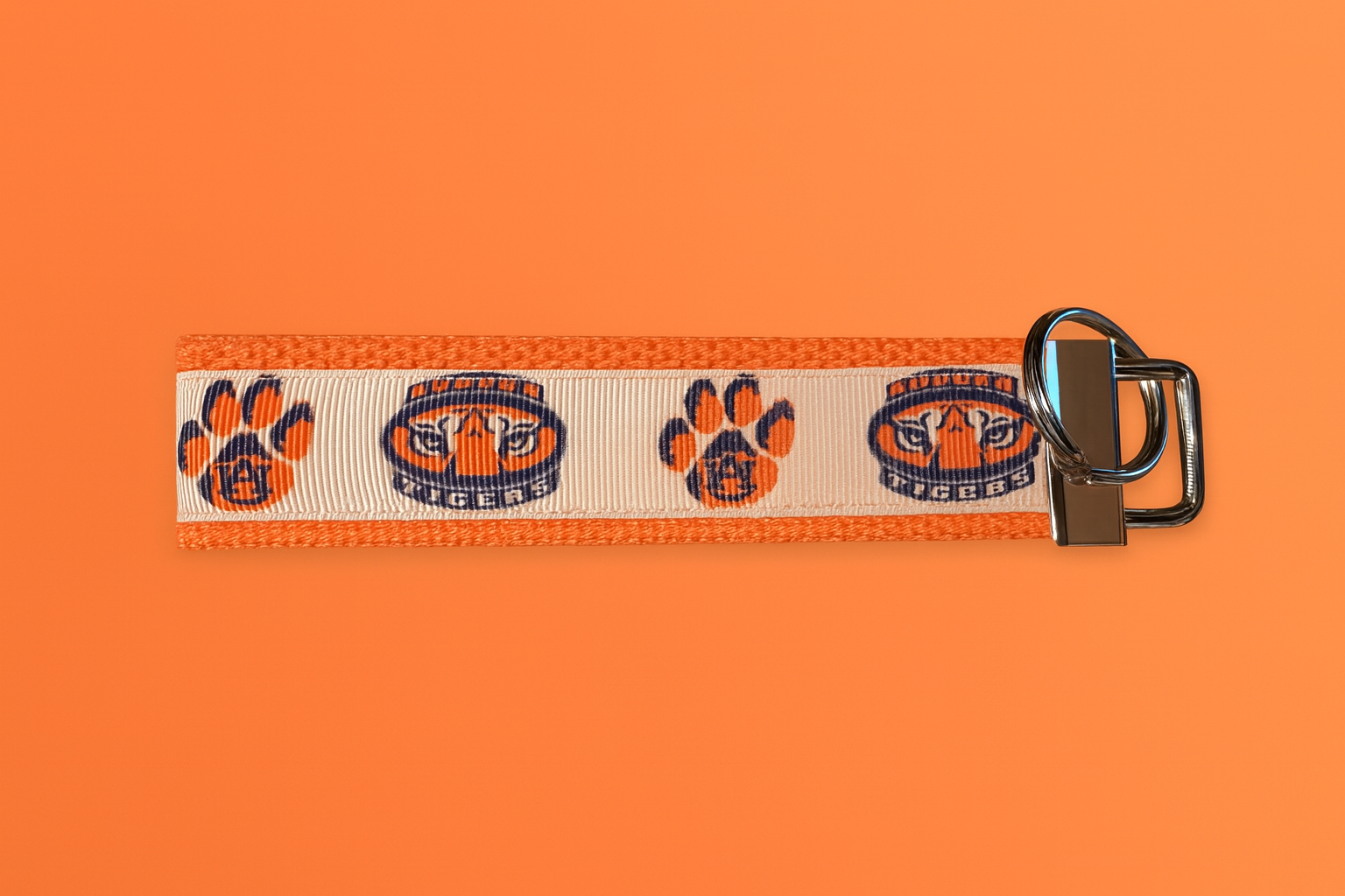Auburn Tigers Keychain Wristlet – Orange & Navy Football Fan Accessory