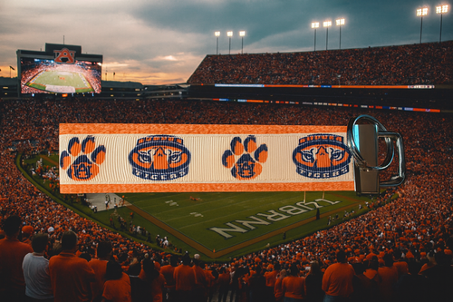Auburn Tigers Keychain Wristlet – Orange & Navy Football Fan Accessory