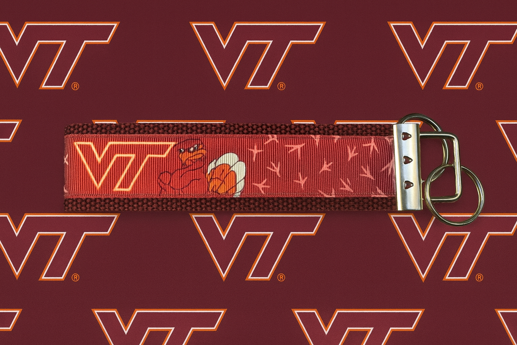 Virginia Tech Hokies Keychain Wristlet – VT Football Fan Accessory