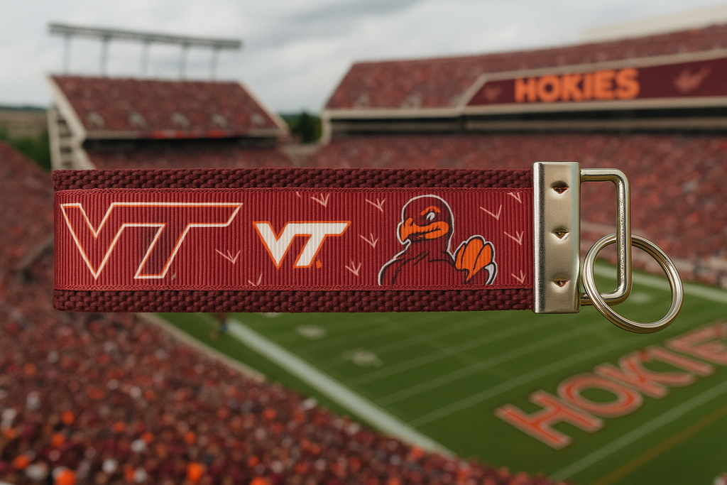 Virginia Tech Hokies Keychain Wristlet – VT Football Fan Accessory