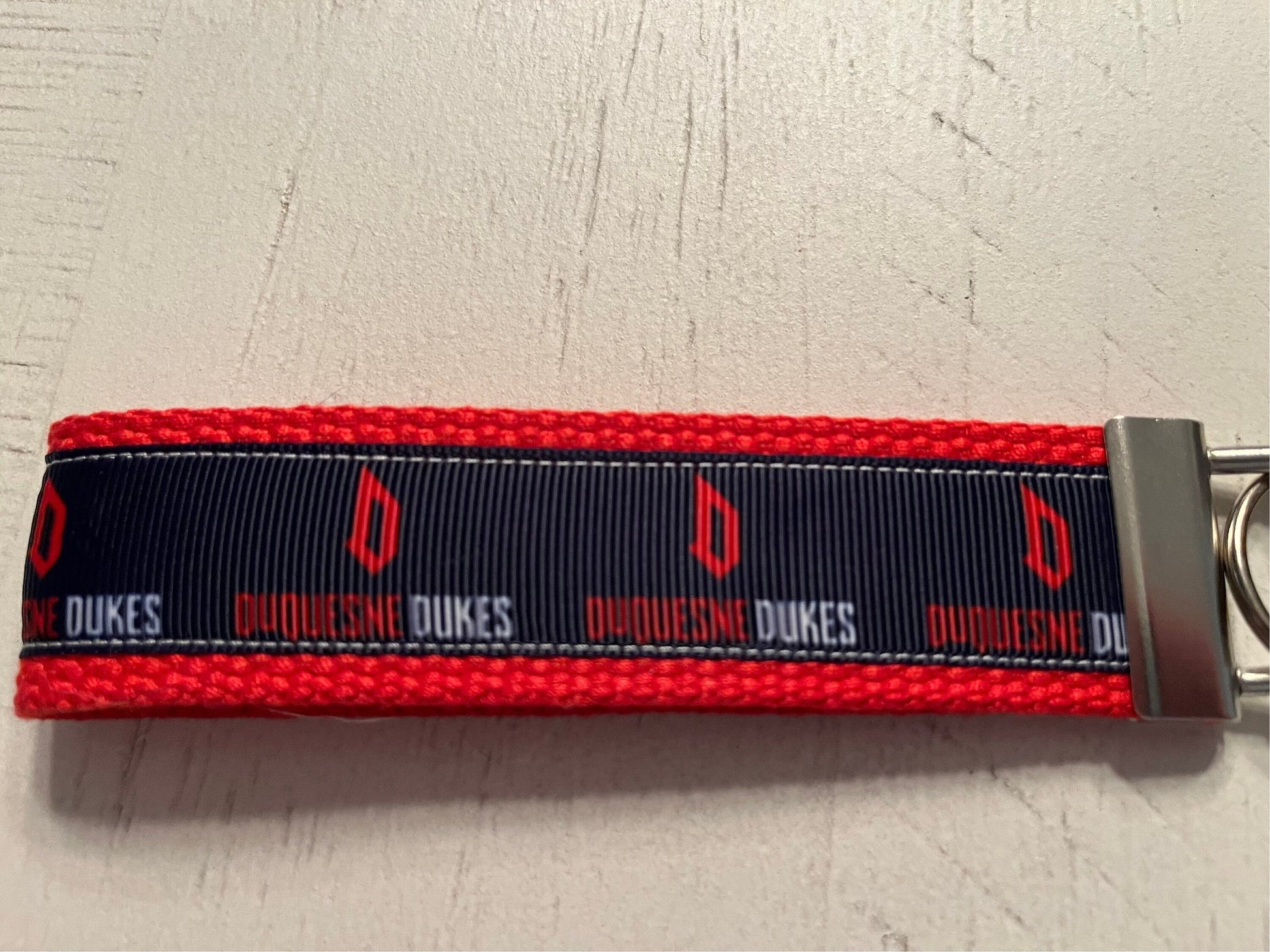 Duquesne University  Cotton Webbing Keychain/Wristlet /Keyfob
