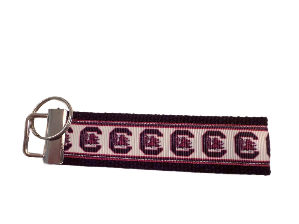 University of South Carolina Gamecocks Cotton Webbing Keychain/Keyfob/Wristlet