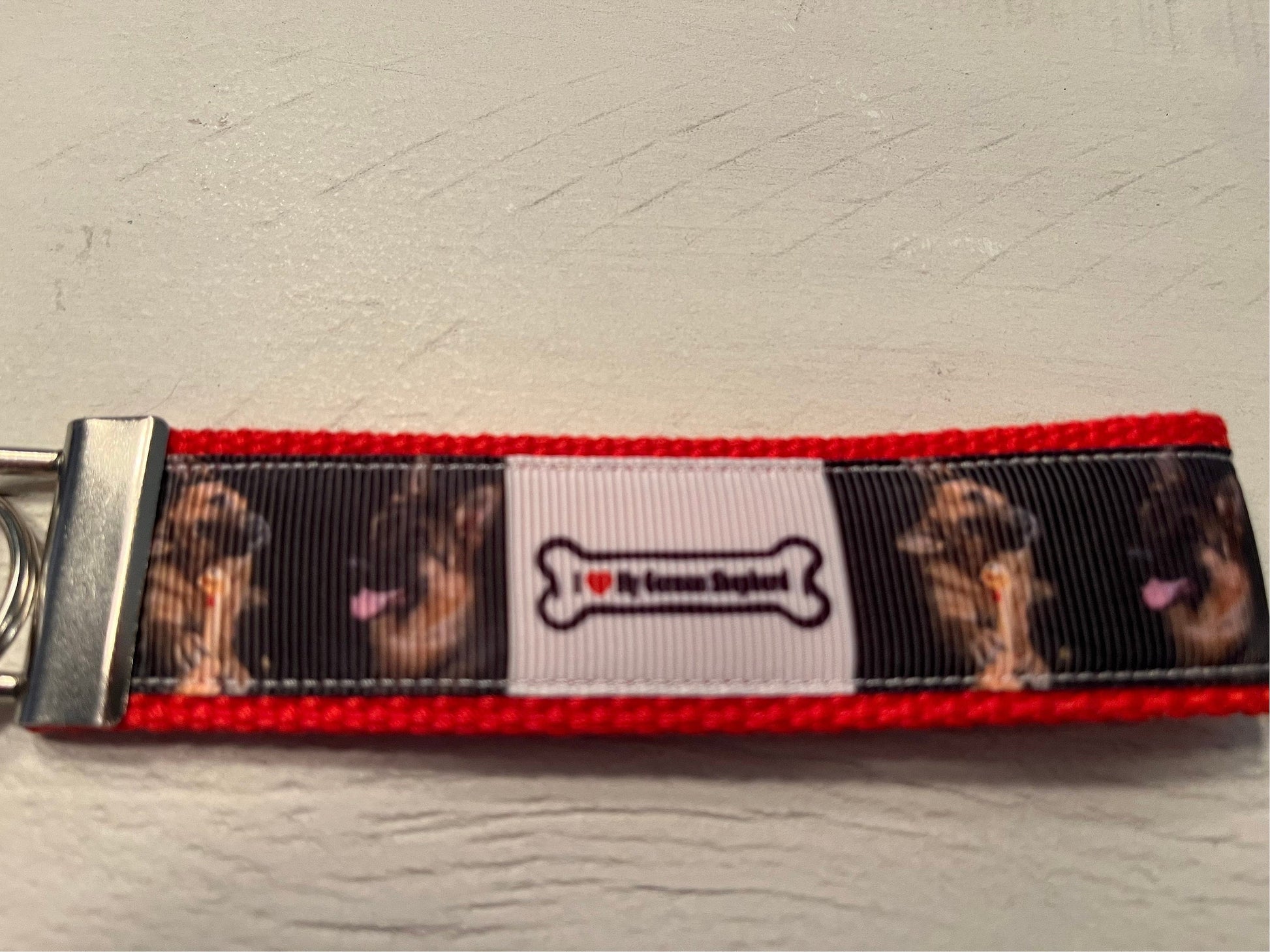 German Shepherd Keychain – I Love My German Shepherd Dog Lover Gift, Puppy Key Fob, Pet Parent Accessory