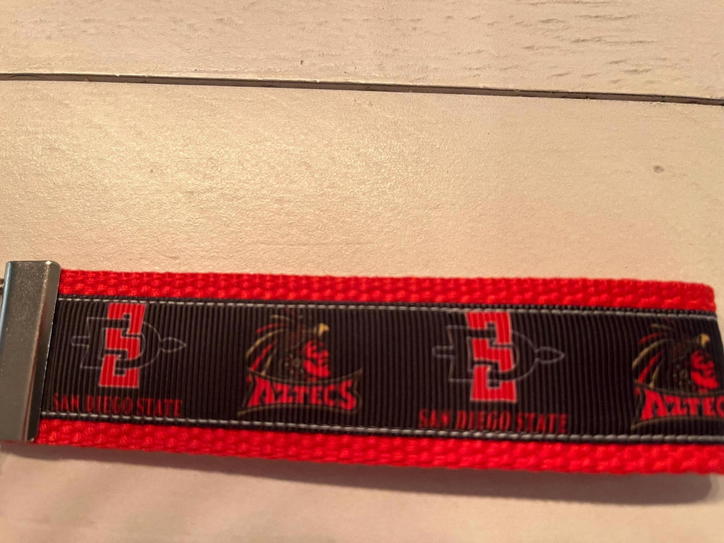 San Diego State University Cotton Webbing Keychain/ Wristlet/ Keyfob