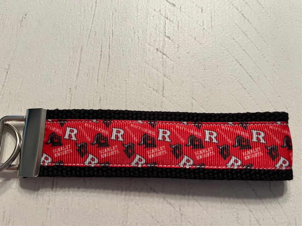 Rutgers University  Cotton Webbing Keychain/Wristlet /Keyfob