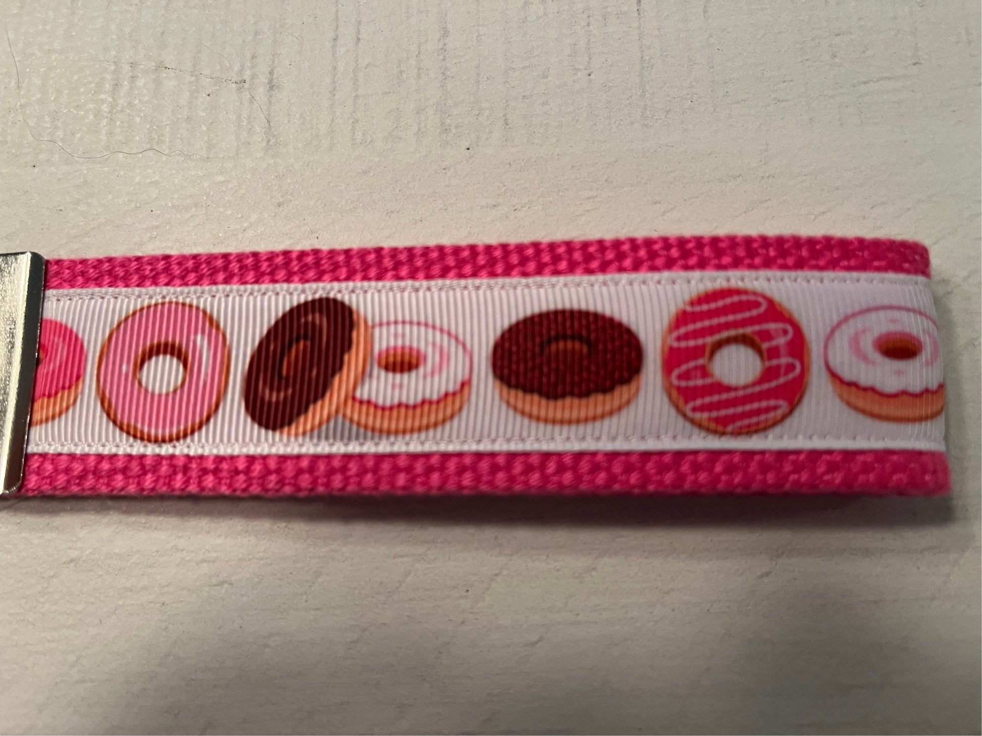 Doughnut  Lovers Cotton Webbing Keychain/ Keyfob/ Wristlet