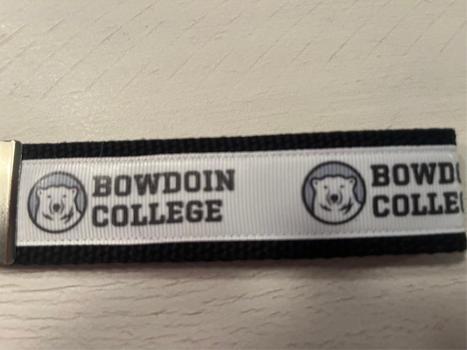 Bowdoin College Cotton Webbing Keychain/Wristlet/ Keyfob