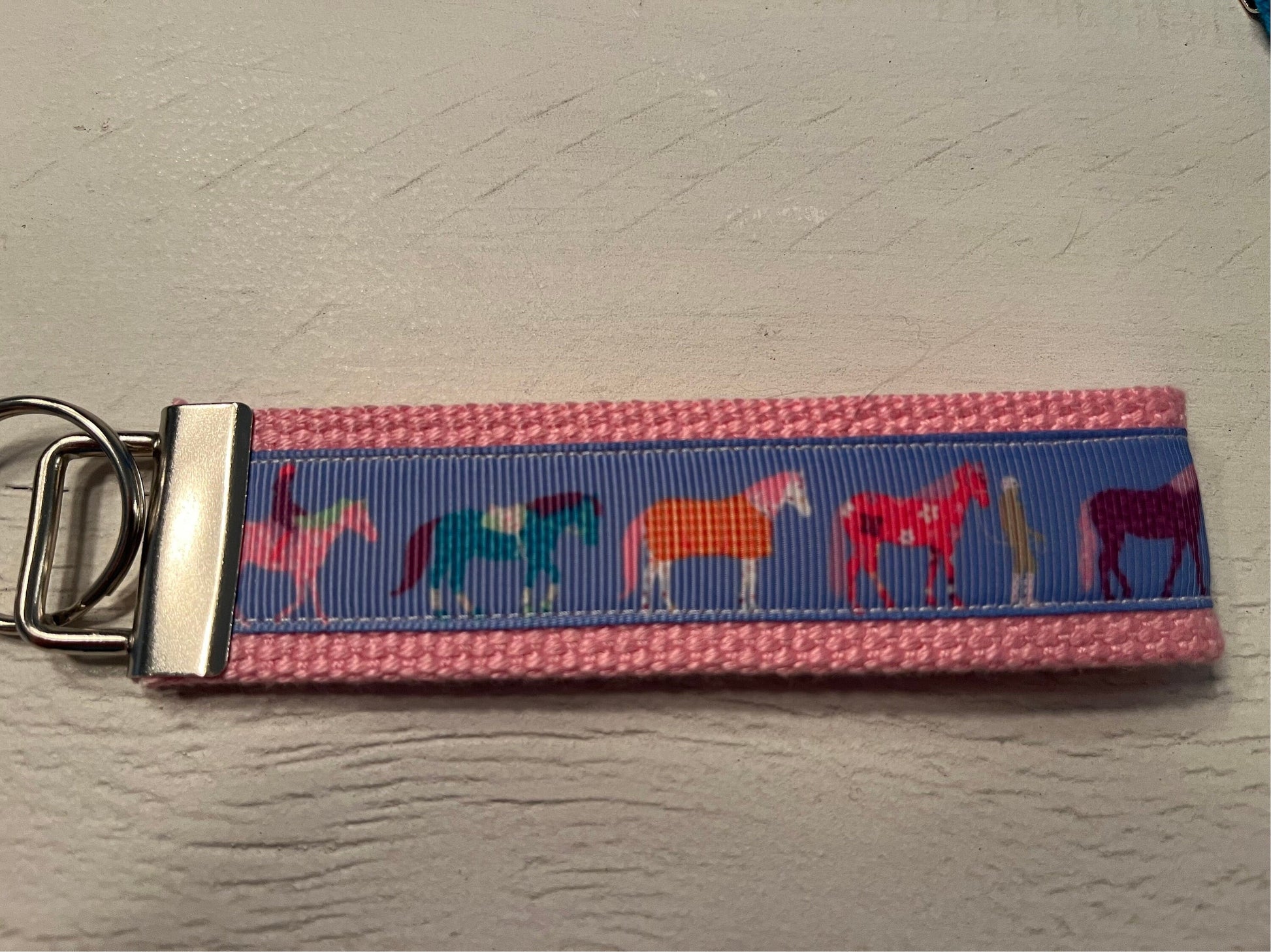 Horse/ Pony Lovers Webbing Keychain/ Keyfob/ Wristlet