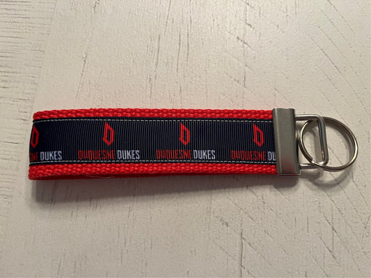 Duquesne University  Cotton Webbing Keychain/Wristlet /Keyfob