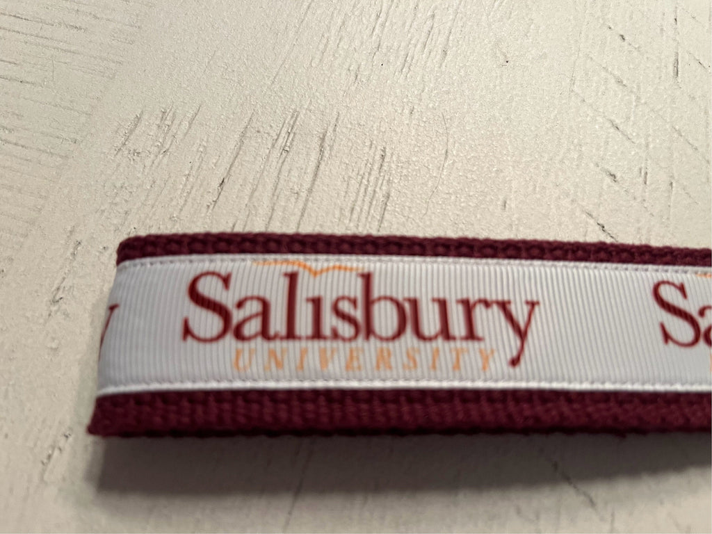 Salisbury University Keychain Wristlet – Maroon & Gold Sea Gull Mascot Key Fob