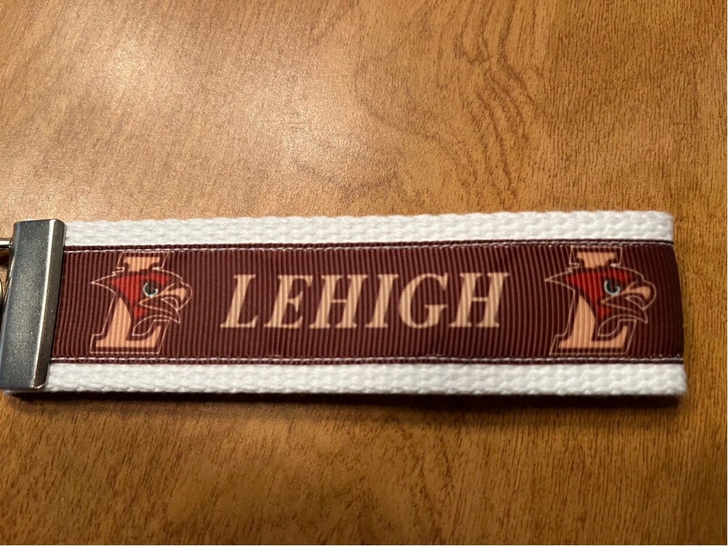 Lehigh University Cotton Webbing Keychain/Wristlet/ Keyfob