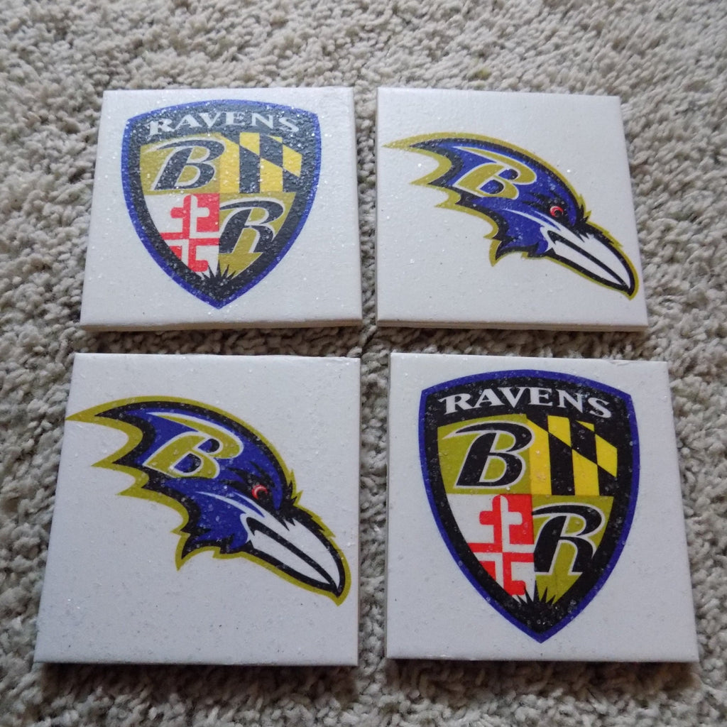 Baltimore Ravens Ceramic Tile Coasters (Set of 4)