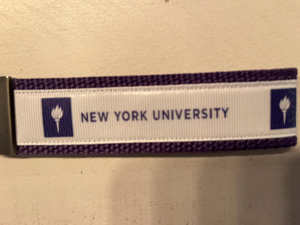 New York University  Cotton Webbing Keychain/ Wristlet/ Keyfob
