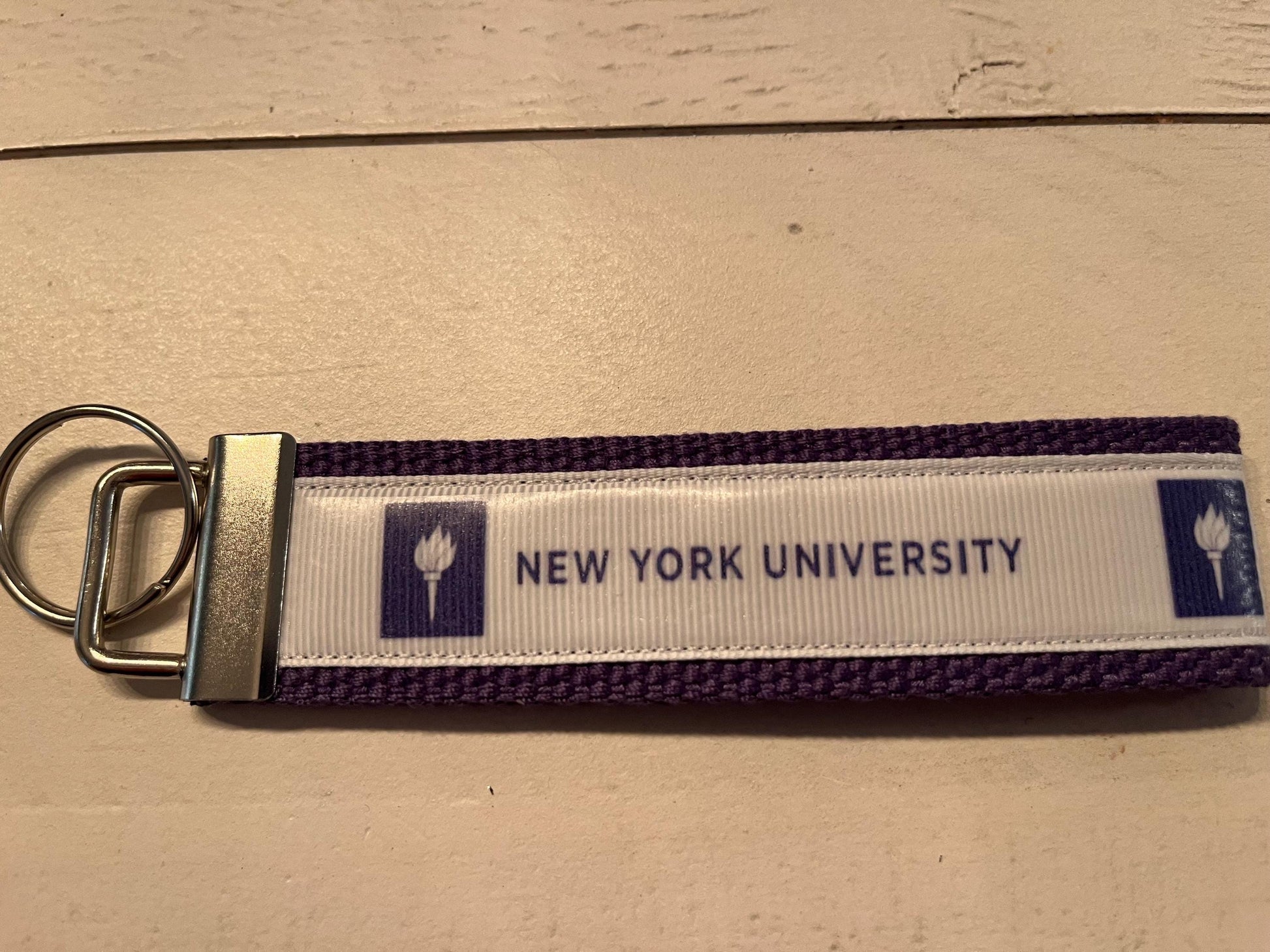 New York University  Cotton Webbing Keychain/ Wristlet/ Keyfob