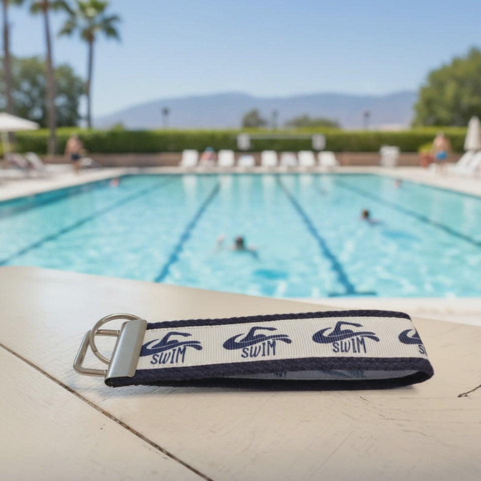 Swim Keychain Wristlet – Perfect Gift for Swimmers, Swim Moms & Swim Teams | Durable Key Fob