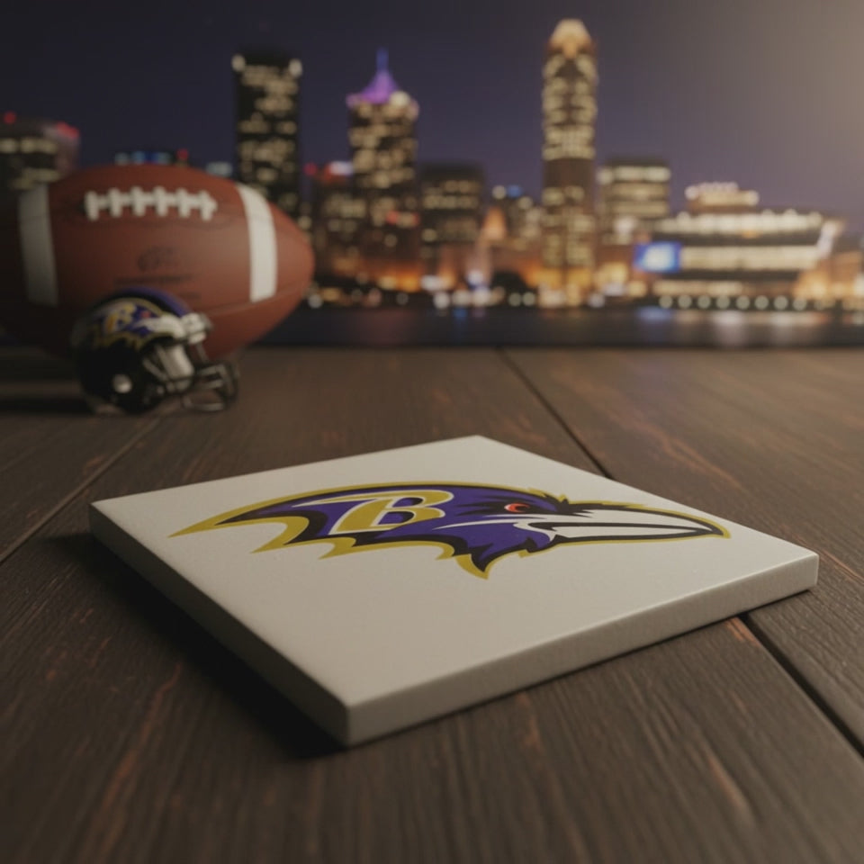Baltimore Ravens Ceramic Tile Coasters (Set of 4)
