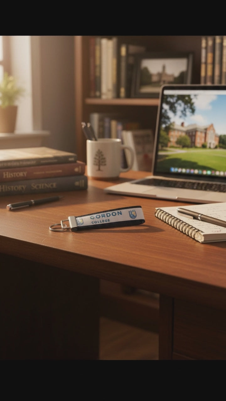 Gordon College Cotton Webbing Keychain/Wristlet/ Keyfob