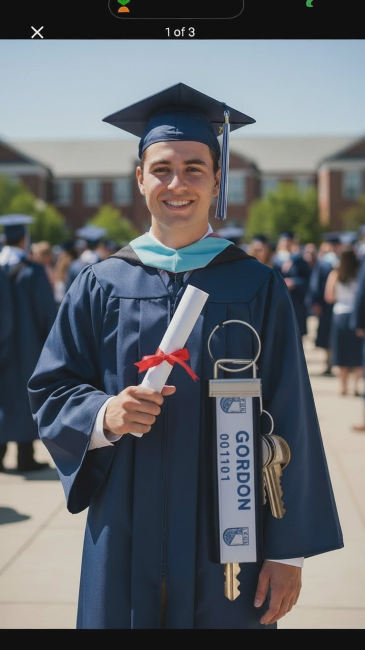 Gordon College Cotton Webbing Keychain/Wristlet/ Keyfob